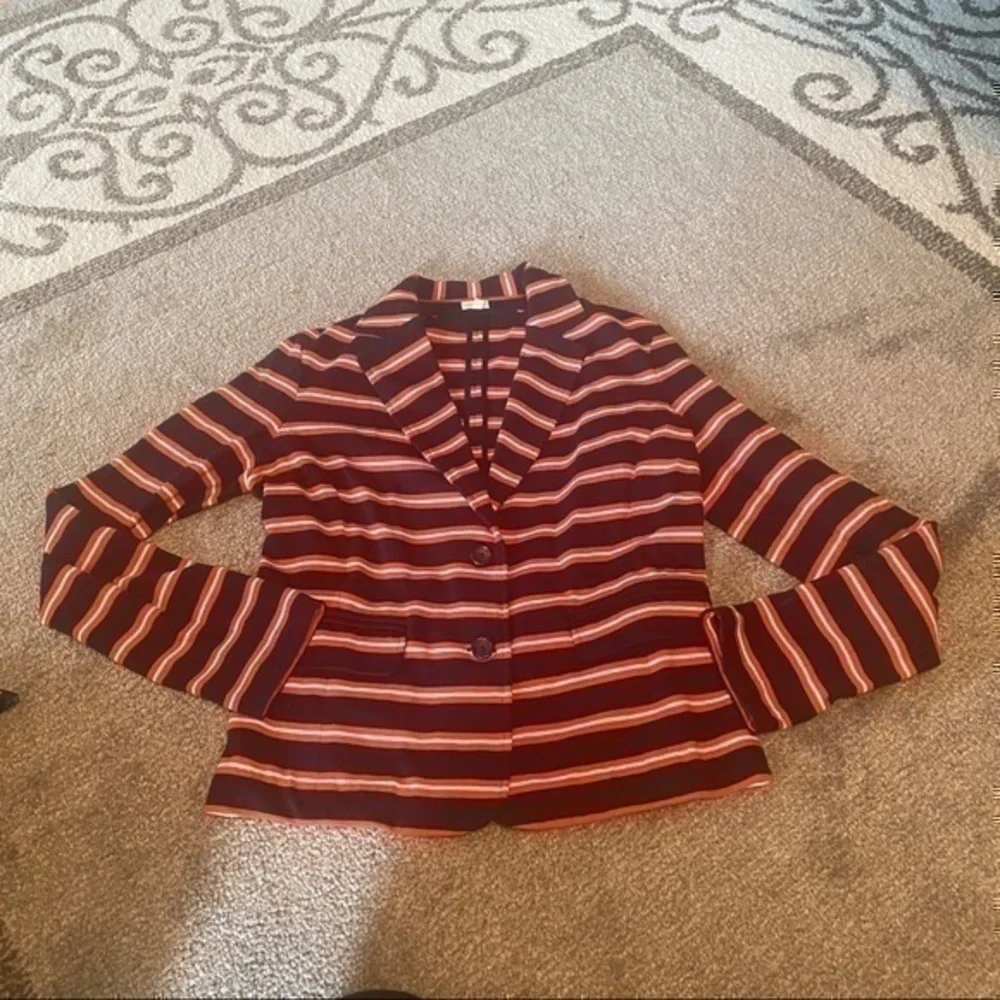 Striped J. Crew cotton blazer